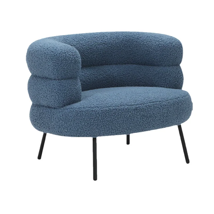 Modern Stylish Single Sofa Chair Velvet Lounge Vanity Barstool Soft and Durable Leisure Chair for Apartment